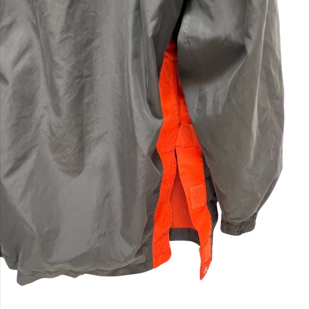 Fila Sport Mens 1XB Windbreaker Jacket Grey Orange Mesh Lined Gorpcore Big Tall - Picture 12 of 17
